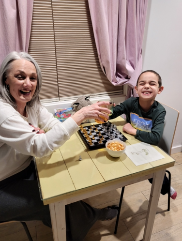 Christine and her grandchild