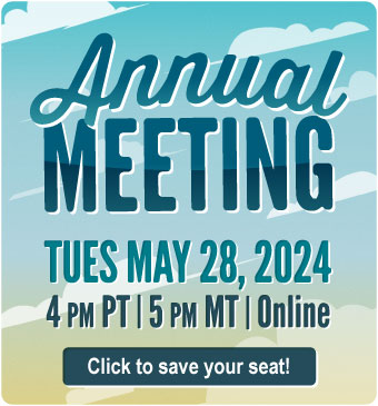 Click here to save your seat for the Annual Meeting, Tuesday May 28