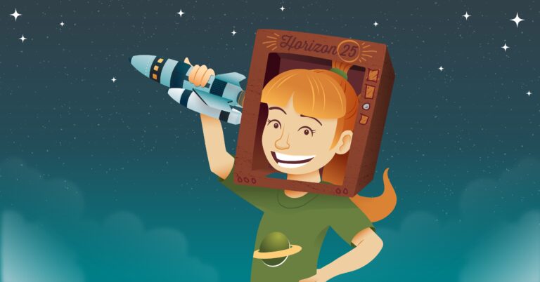 Youth Month Girl playing with a rocket ship