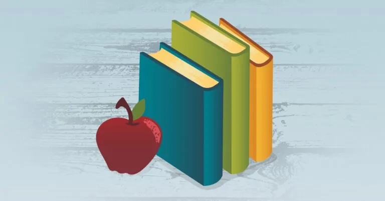 3 books and an apple
