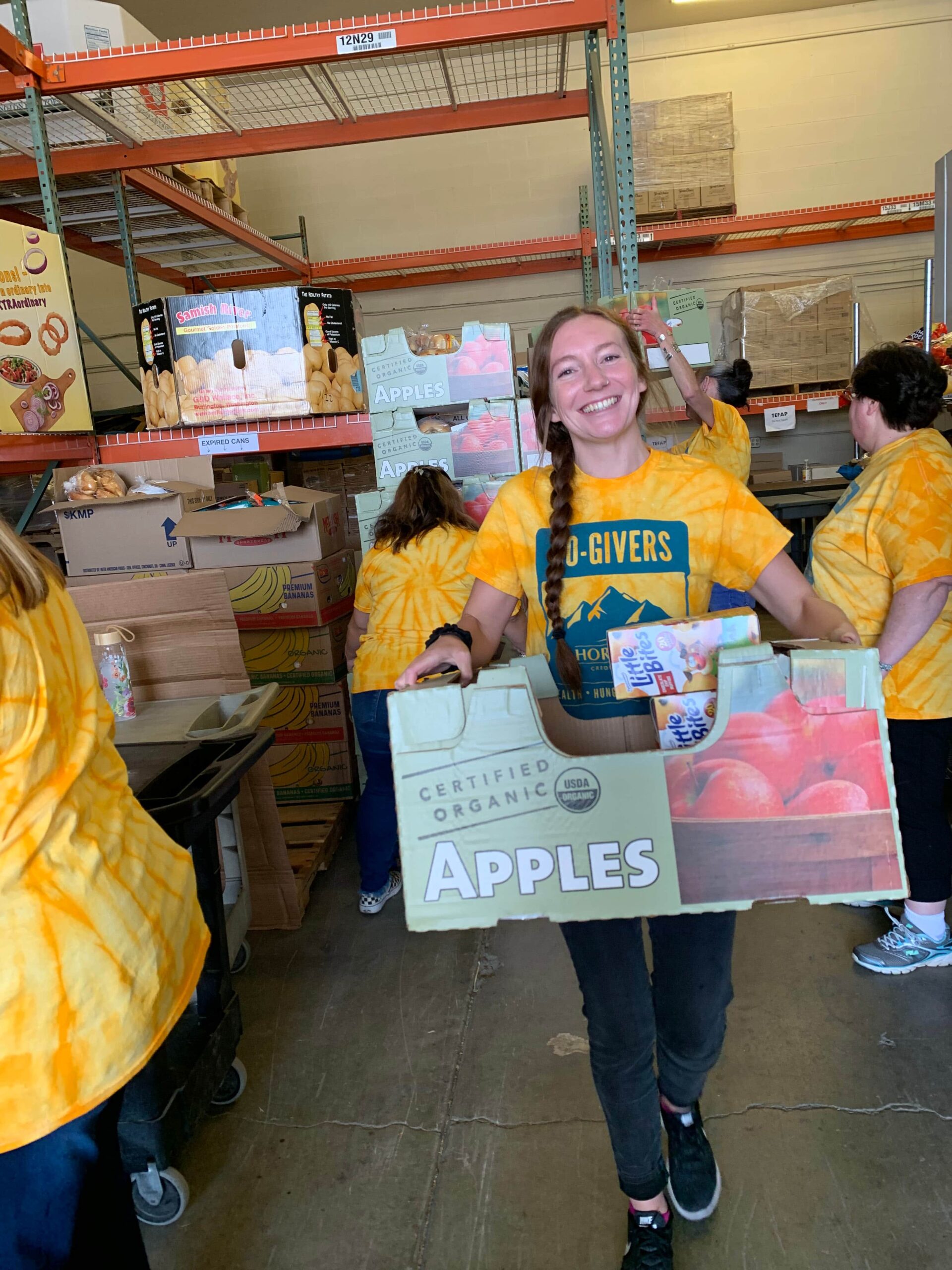 Volunteer smiling