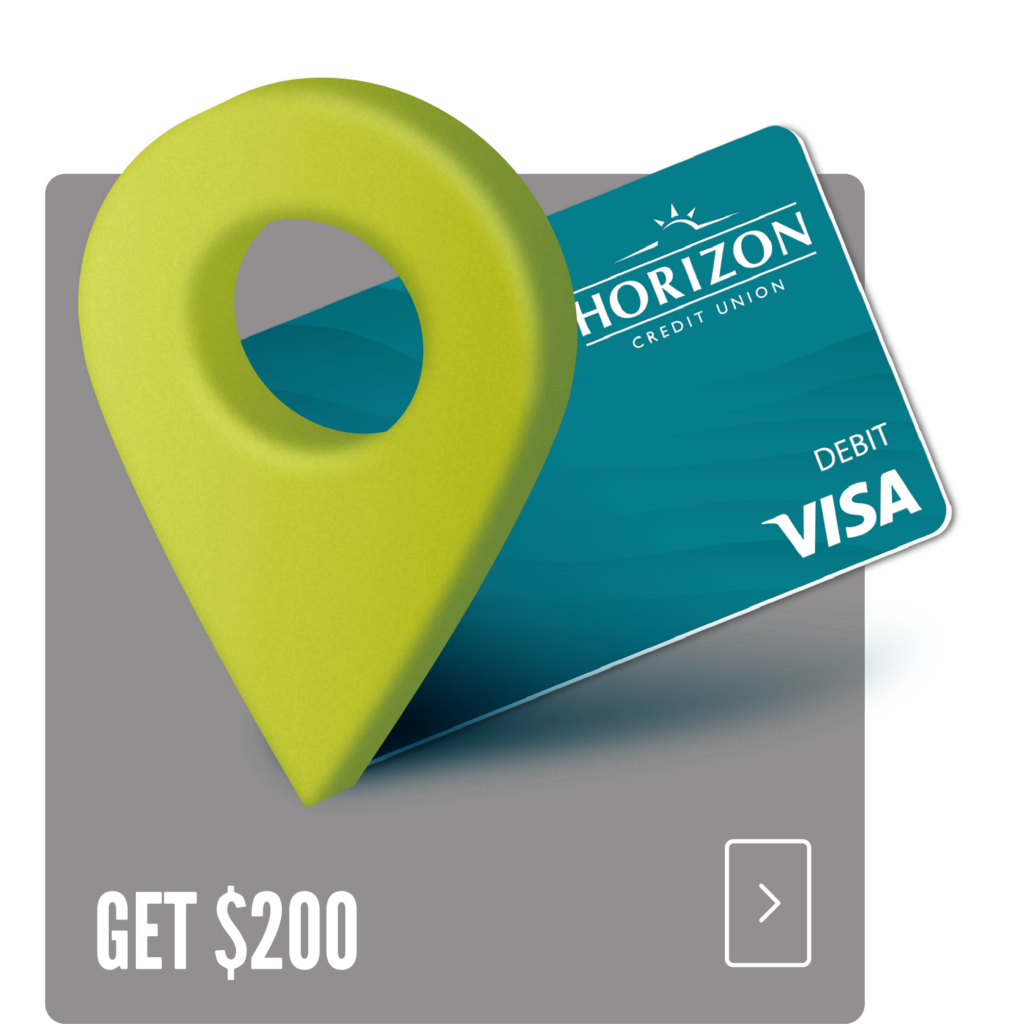 Open a checking account pinpoint marker