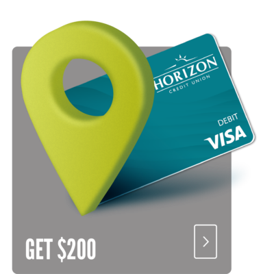 Open a checking account pinpoint marker