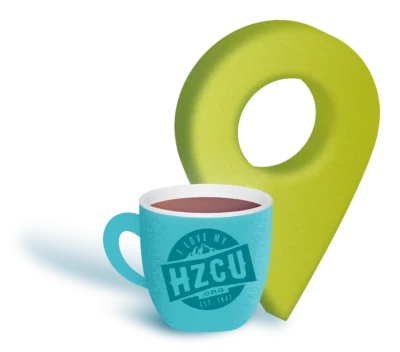 Coffee mug pinpoint