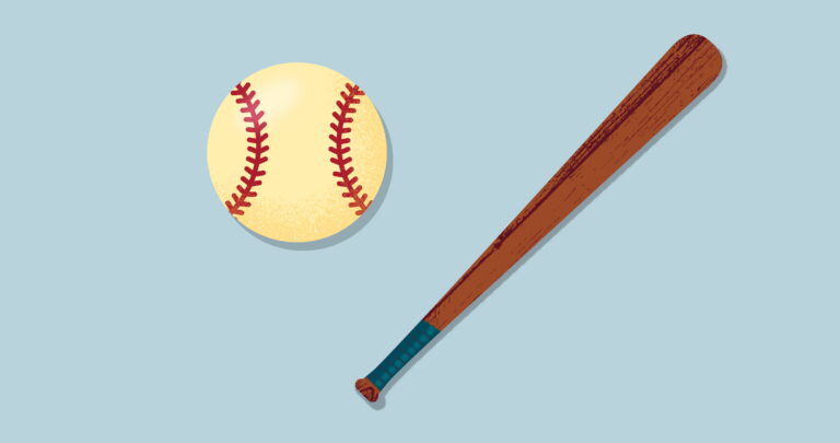 Baseball bat and baseball