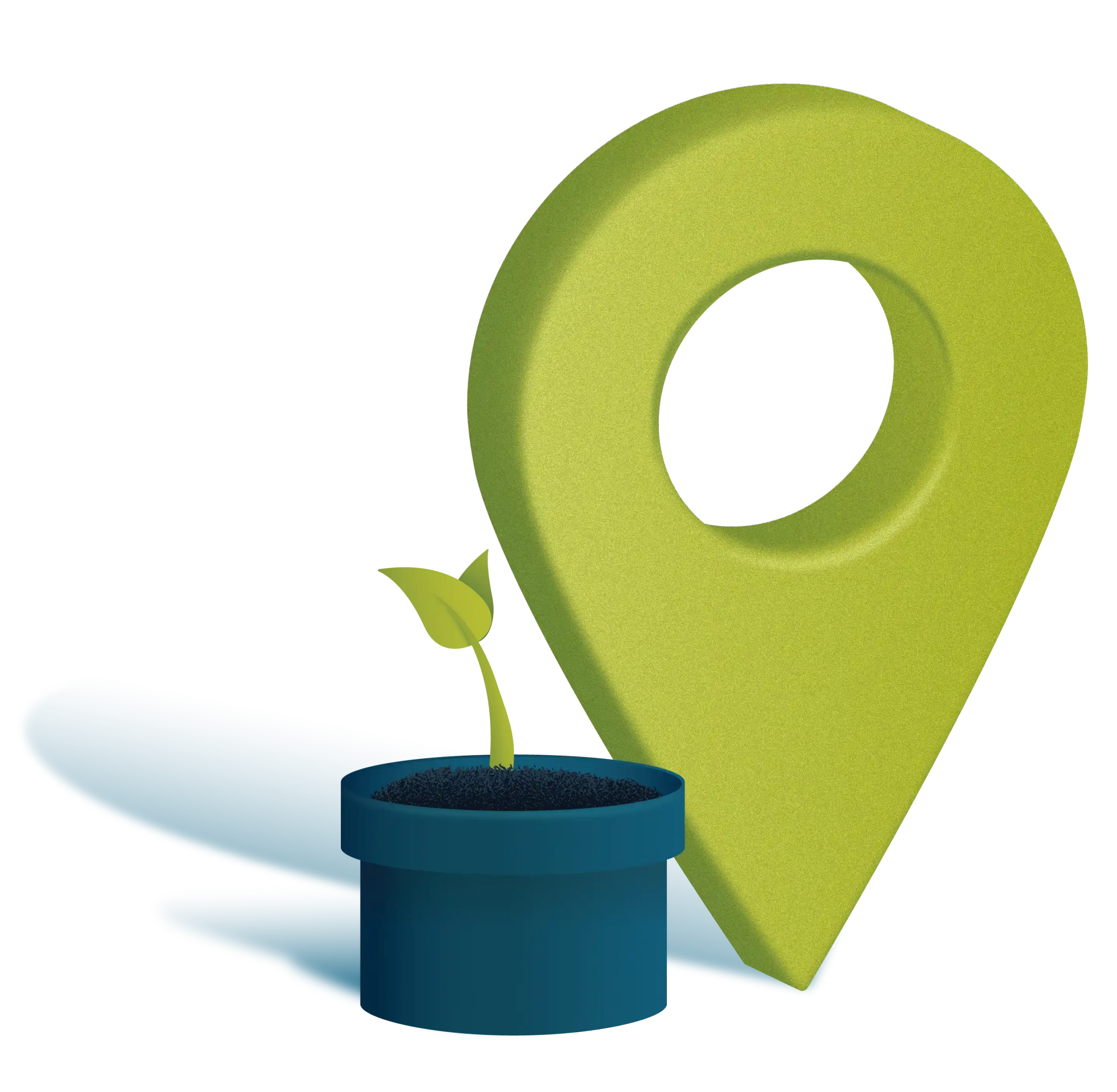 Map pinpoint plant growing